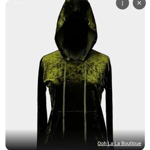 Womens Crushed Velvet Hoodie